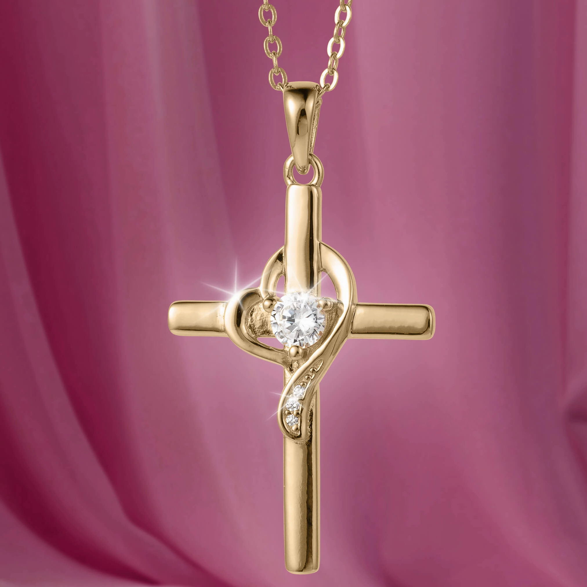 Loves Embrace Cross Pendant