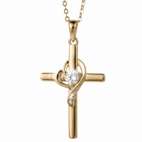 Loves Embrace Cross Pendant
