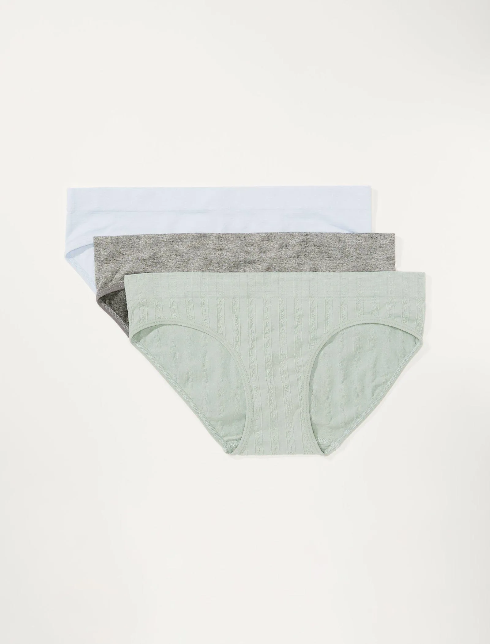 Lucky Brand 3 Pack Ribbed Pantie Set Medium Light Green Lucky Brand