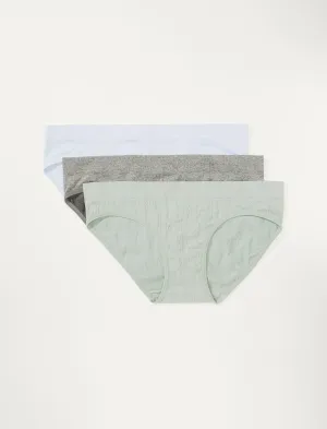 Lucky Brand 3 Pack Ribbed Pantie Set Medium Light Green Lucky Brand