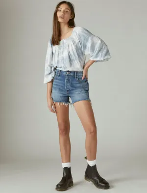 Lucky Brand 3" High Rise Mom Short For Real Lucky Brand