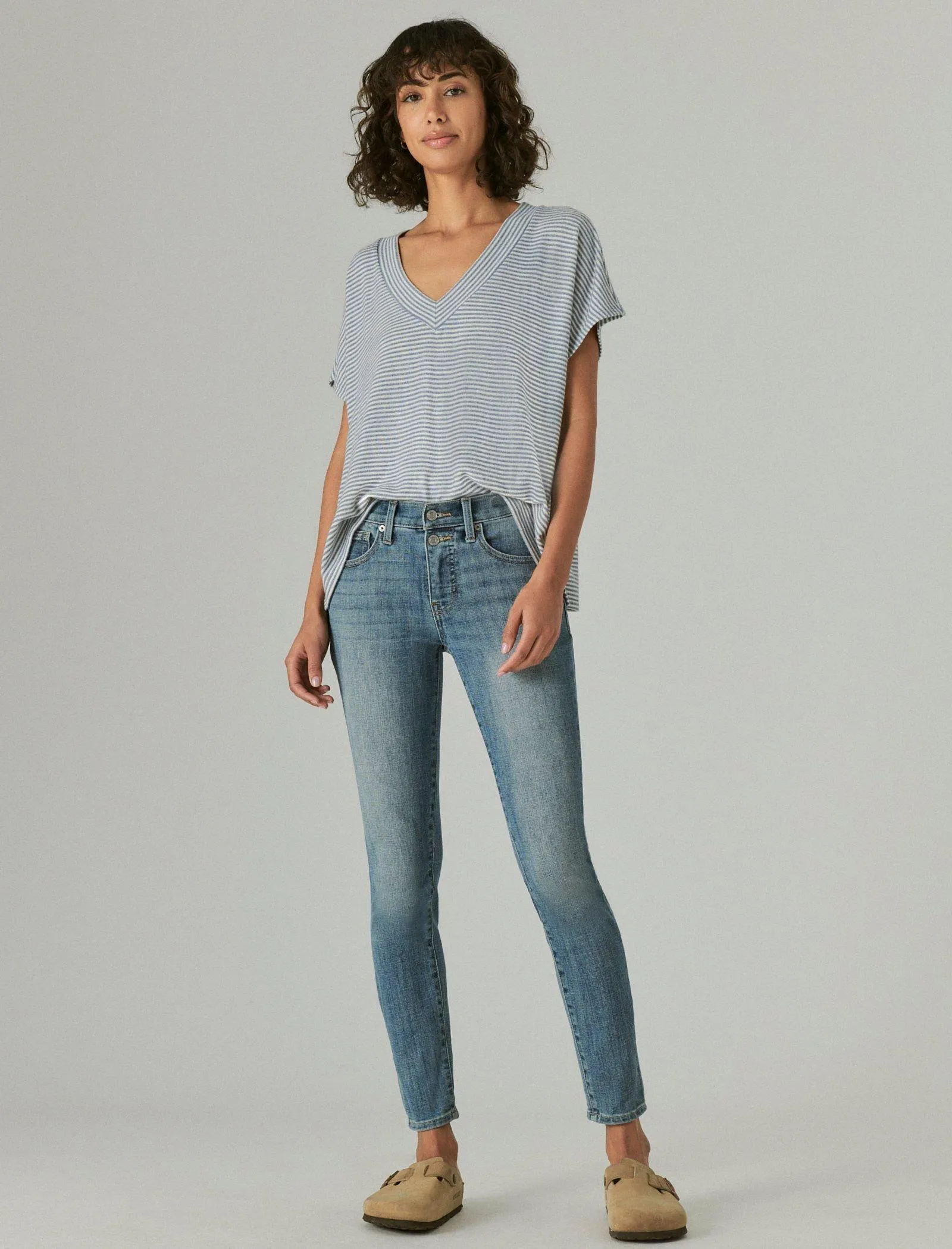 Lucky Brand Ava Skinny W Dbl Exp Btns Hanger Lane Lucky Brand