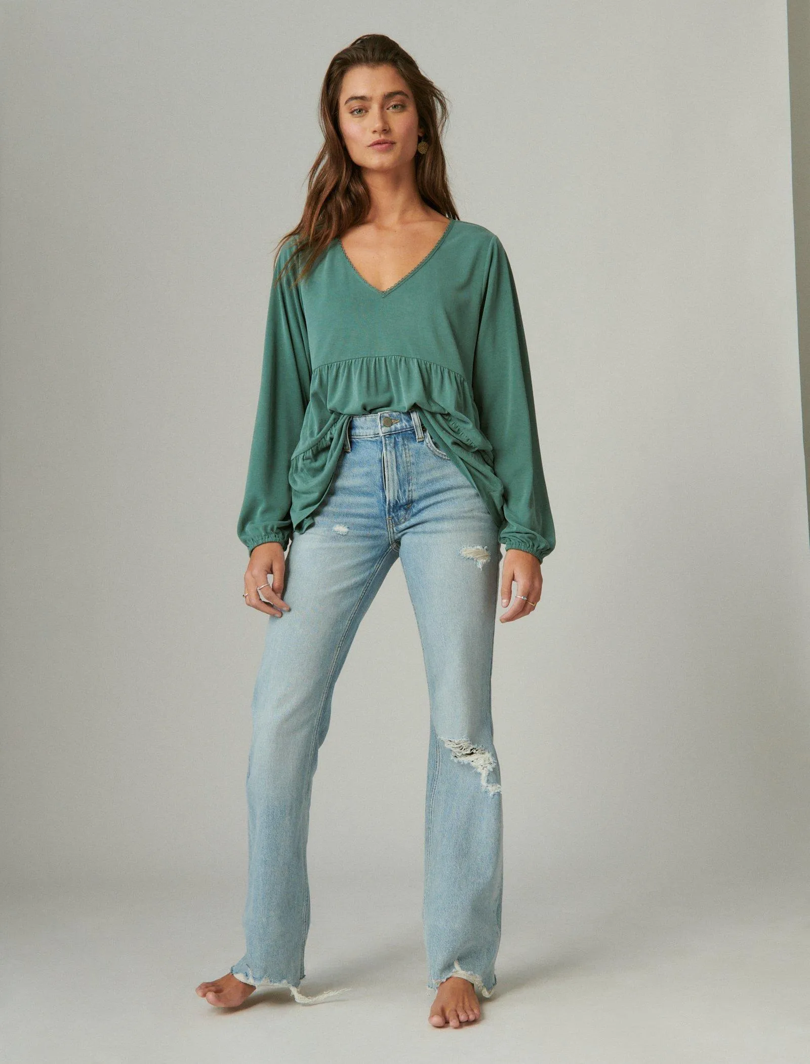 Lucky Brand Boyfriend Flare Wild One Dest Lucky Brand