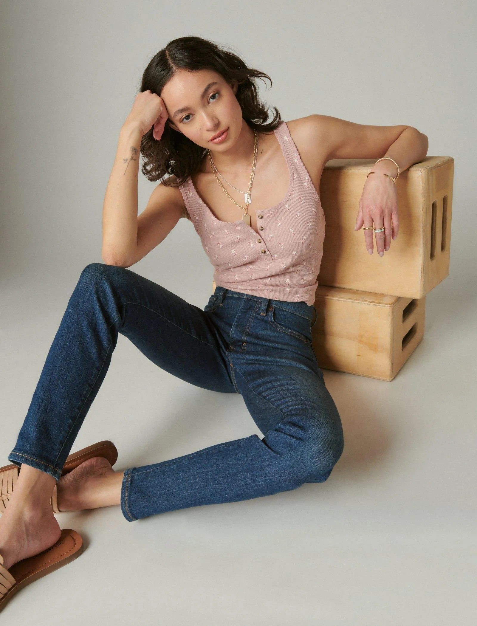 Lucky Brand Bridgette High Rise Skinny Inclusion Blue Lucky Brand