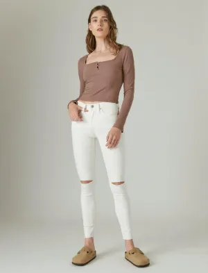 Lucky Brand High Rise Bridgette Skinny Jean Bright White Dest Ct Lucky Brand