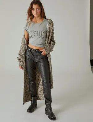 Lucky Brand High Rise Bridgette Skinny Leather Pants Black Lucky Brand