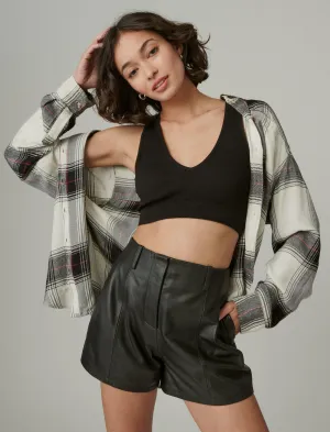 Lucky Brand Leather Shorts #001 Black Lucky Brand