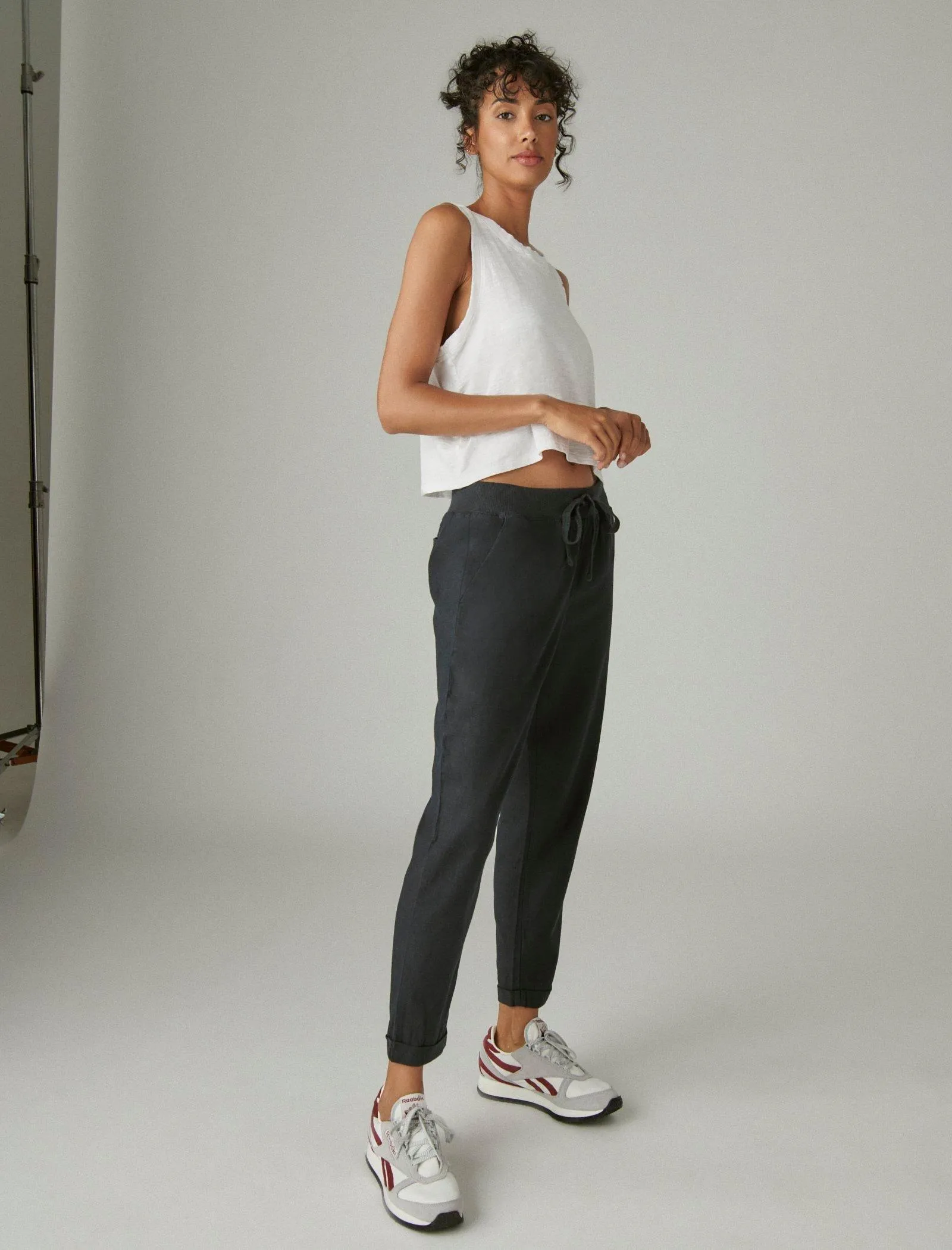 Lucky Brand Linen Jogger Washed Black Lucky Brand