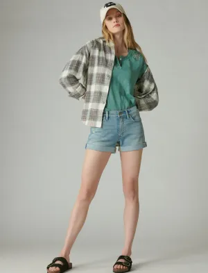 Lucky Brand Mid Rise Ava Short Jet Setter Rolled Lucky Brand