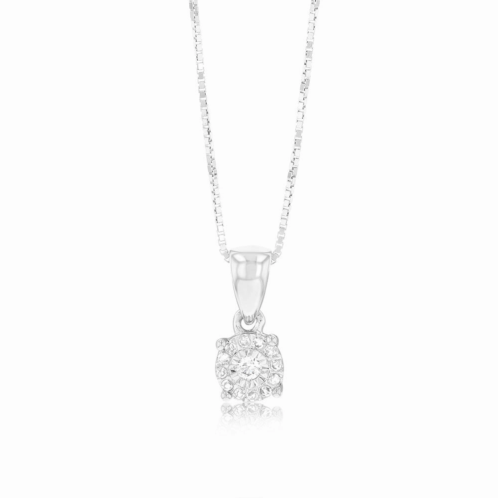 Luminesce Lab Grown 13 Diamonds in Sterling Silver Pendant