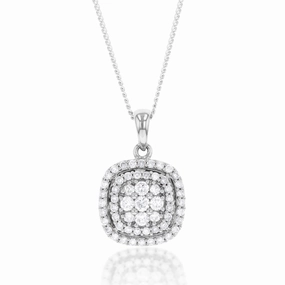 Luminesce Lab Grown 1/2 Carat Diamond in Sterling Silver Pendant on Chain