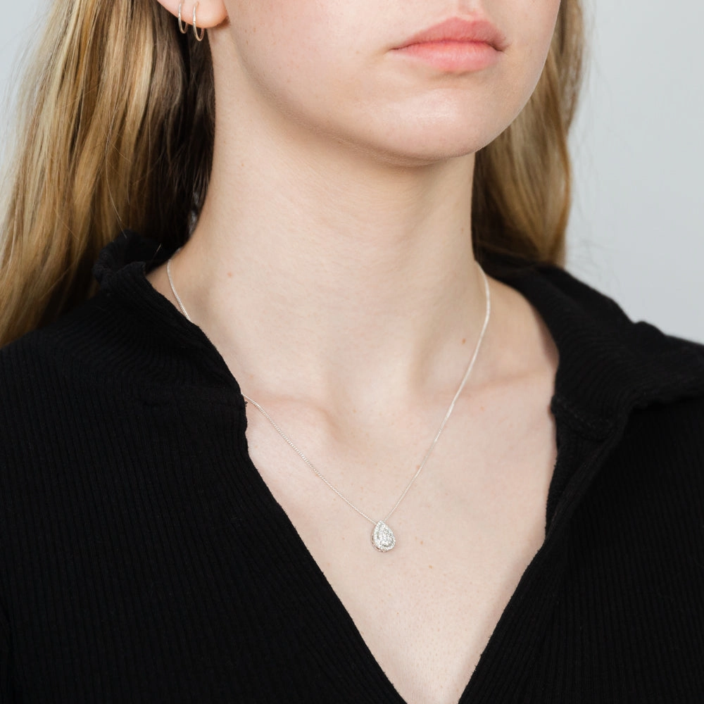 Luminesce Lab Grown 1/4 Carat Diamond in Sterling Silver Pendant on Chain