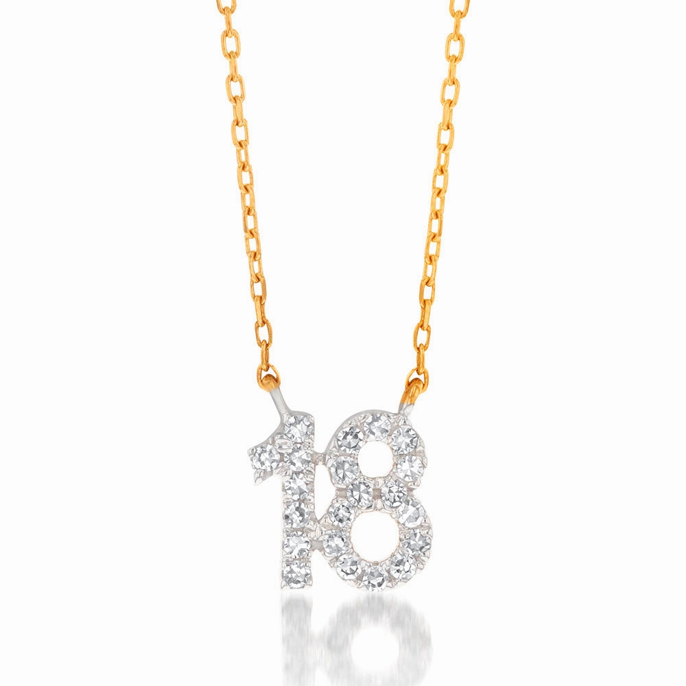 Luminesce Lab Grown Diamond 18 Pendant in 9ct Yellow Gold on Adjustable 45cm Chain