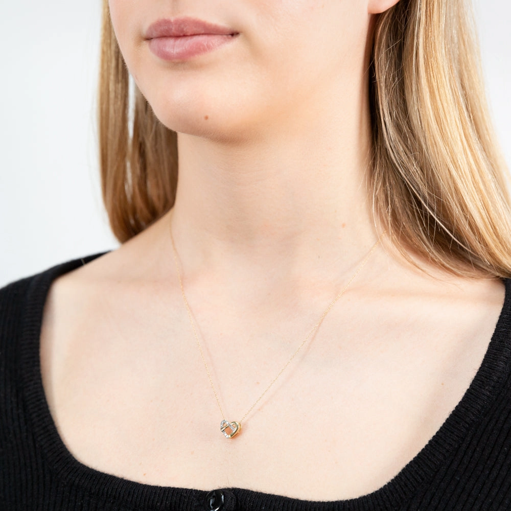 Luminesce Lab Grown Diamond Heart Pendant in 9ct Yellow Gold with Chain