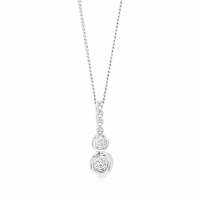Luminesce lab Grown Sterling Silver 0.05Ct Diamond Pendant