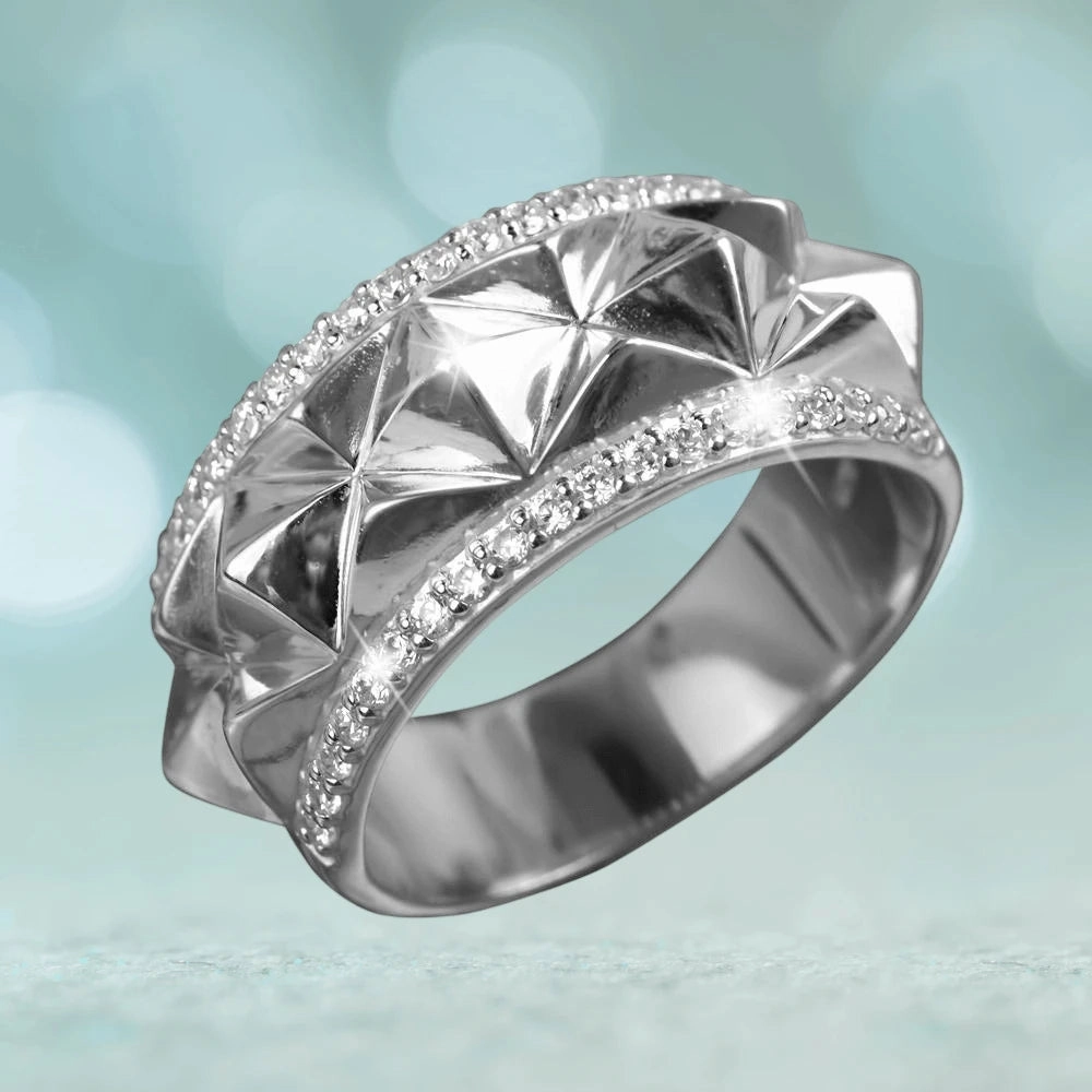 Luxor Rhodium Ring