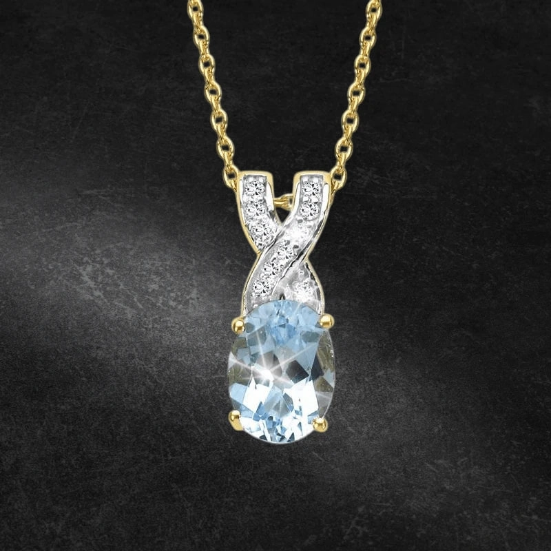 Majorelle Blue Topaz Pendant