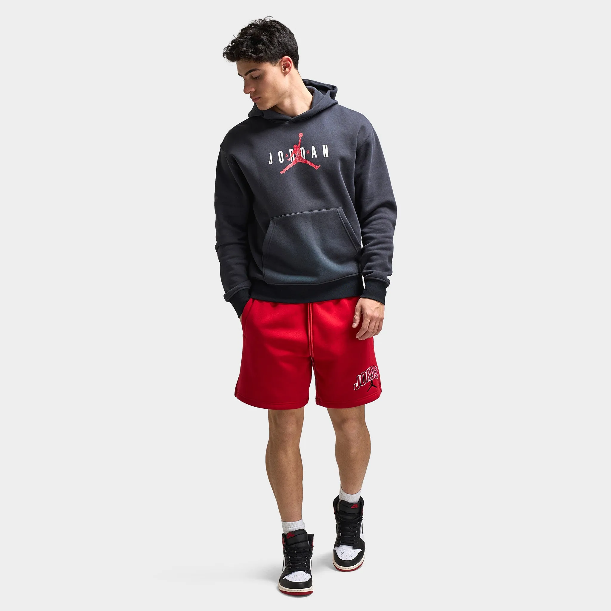 Mens Jordan Jordan Brooklyn Graphic Shorts Gym Red / Sail - Black
