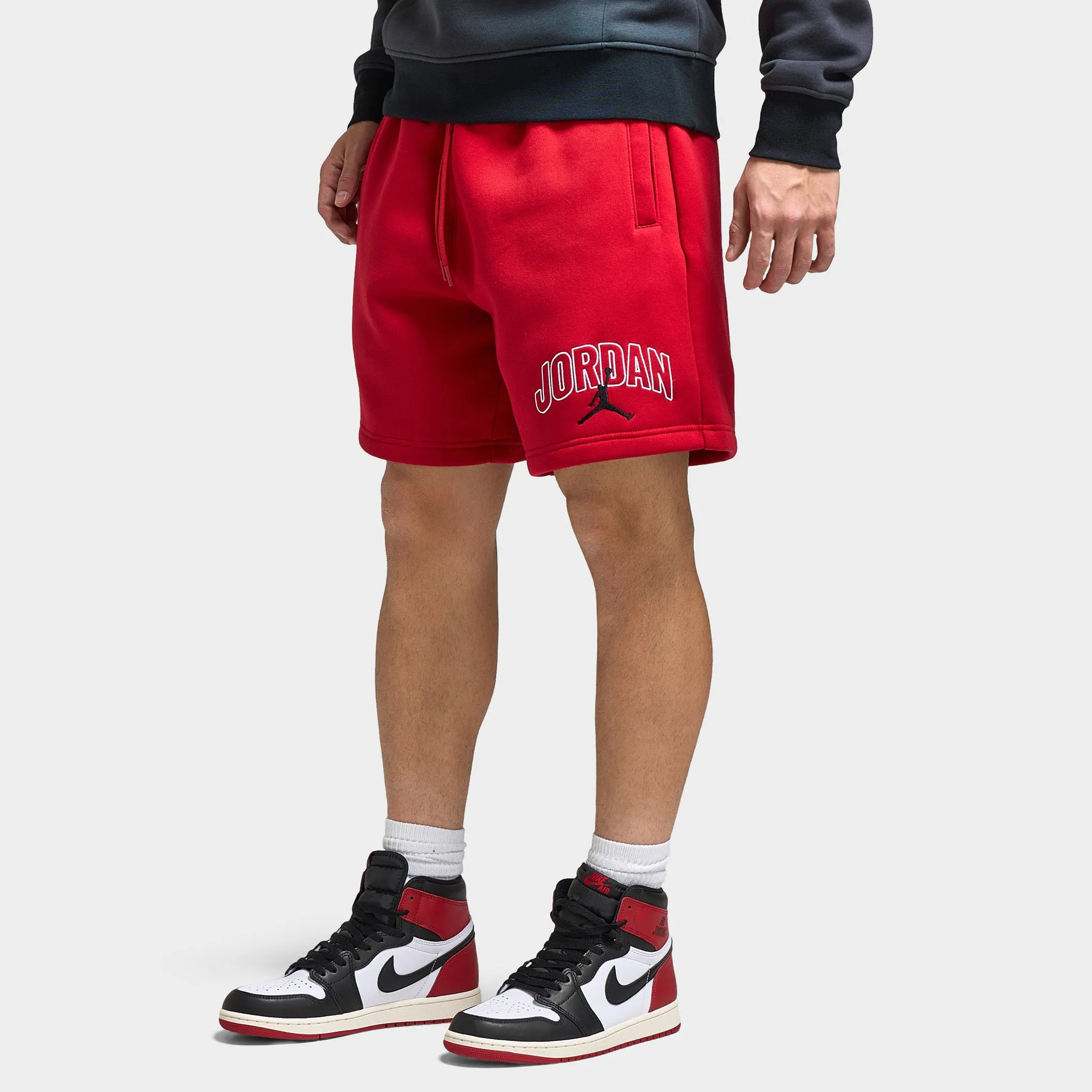 Mens Jordan Jordan Brooklyn Graphic Shorts Gym Red / Sail - Black