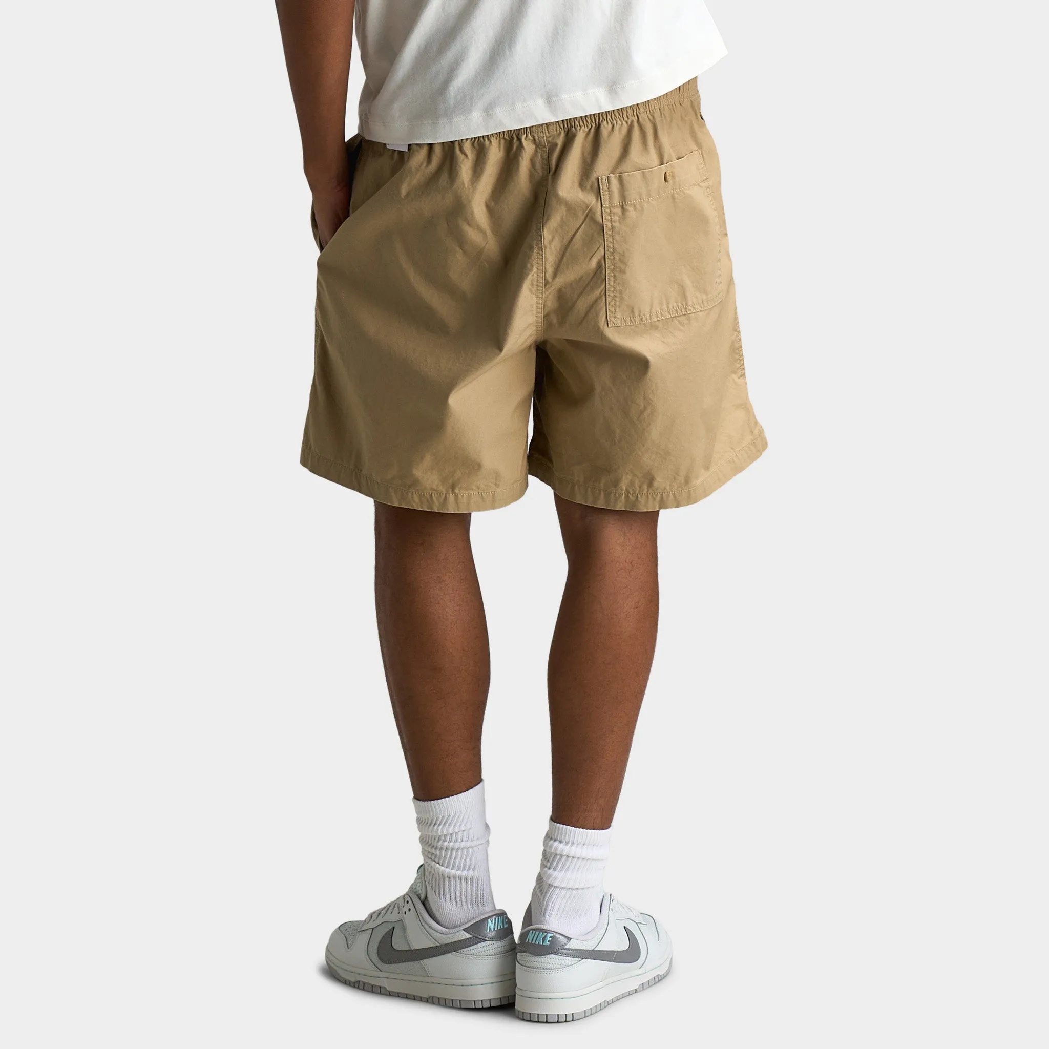 Mens Nike Nike Club Washed Flow Shorts Parachute Beige / Parachute Beige