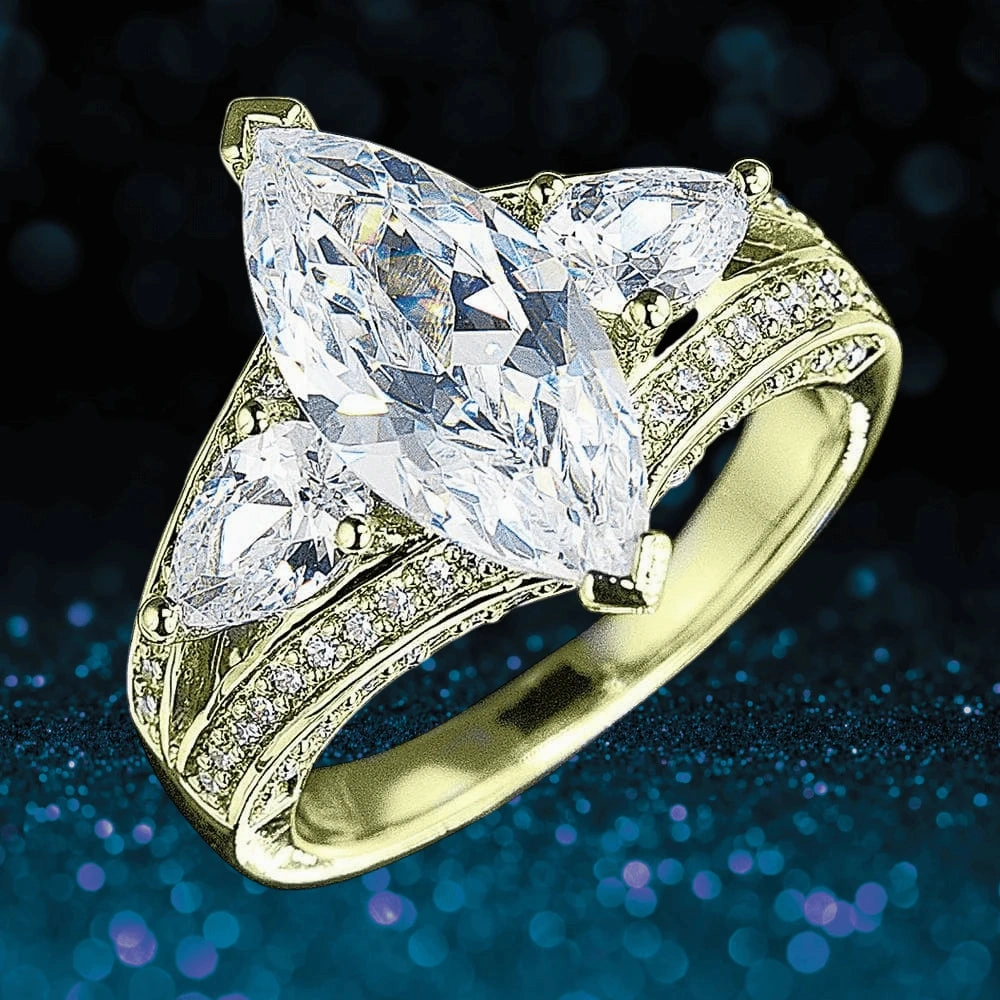 Millionaire Marquise Gold Ring