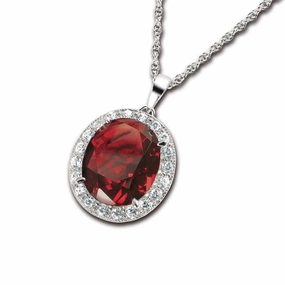 Millionaire Oval Red Pendant