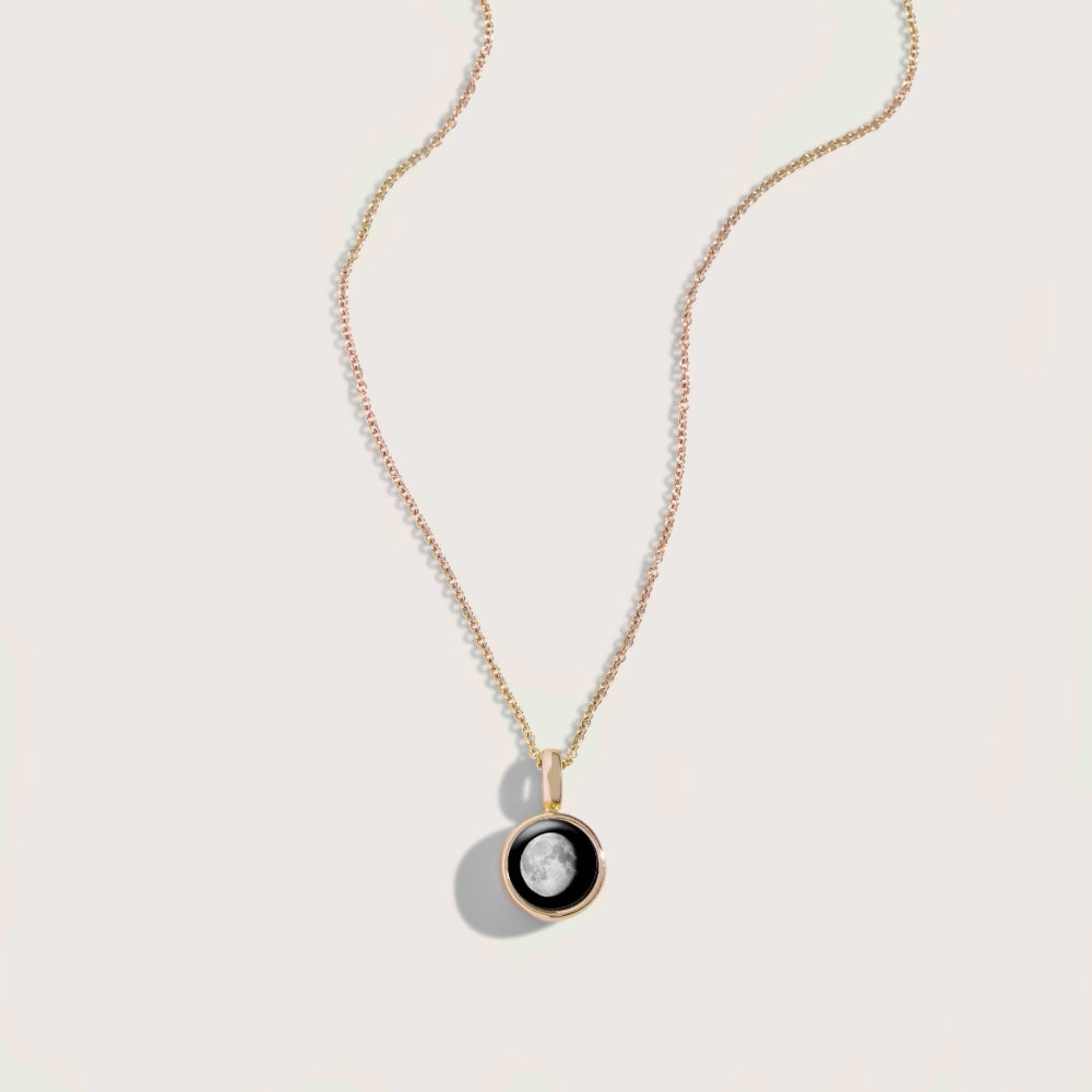 Moonglow Sky Light Gold Moon Phase Necklace