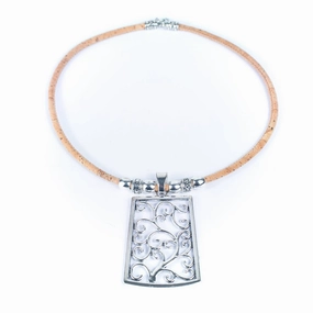 natural cork   handmade women's cork necklace N-1029-A-5