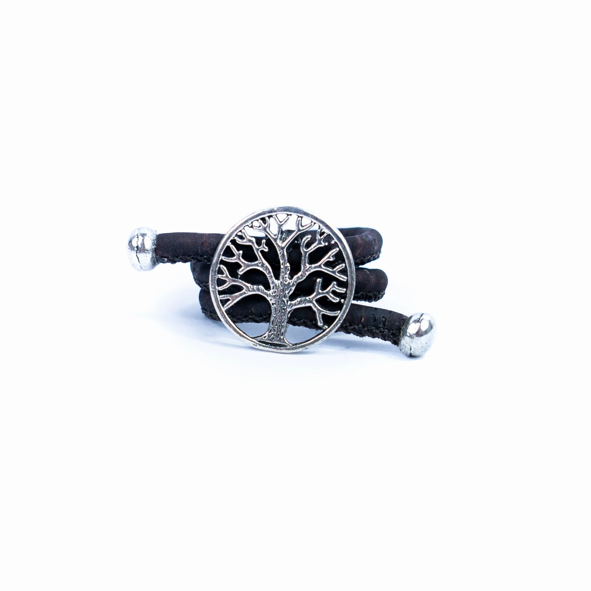 Natural cork cord and alloy accessories handmade ladies rings RW-061-MIX-10 (RANDOM)
