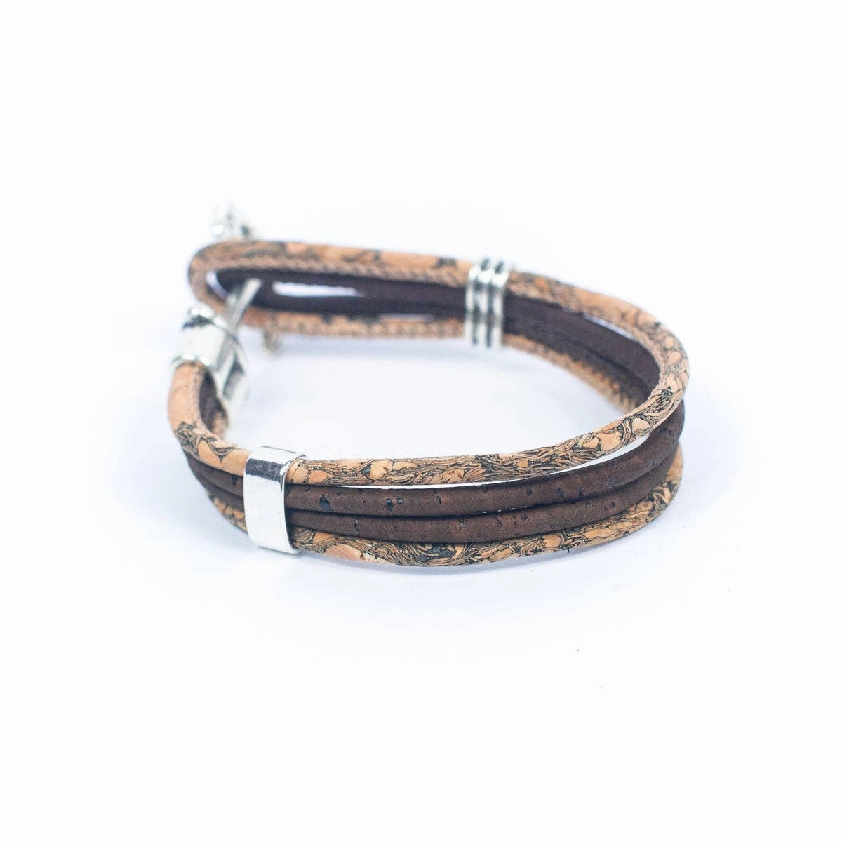 Natural Cork Cord and Spear Accessories Handmade unisex Bracelet BR-493-MIX-5