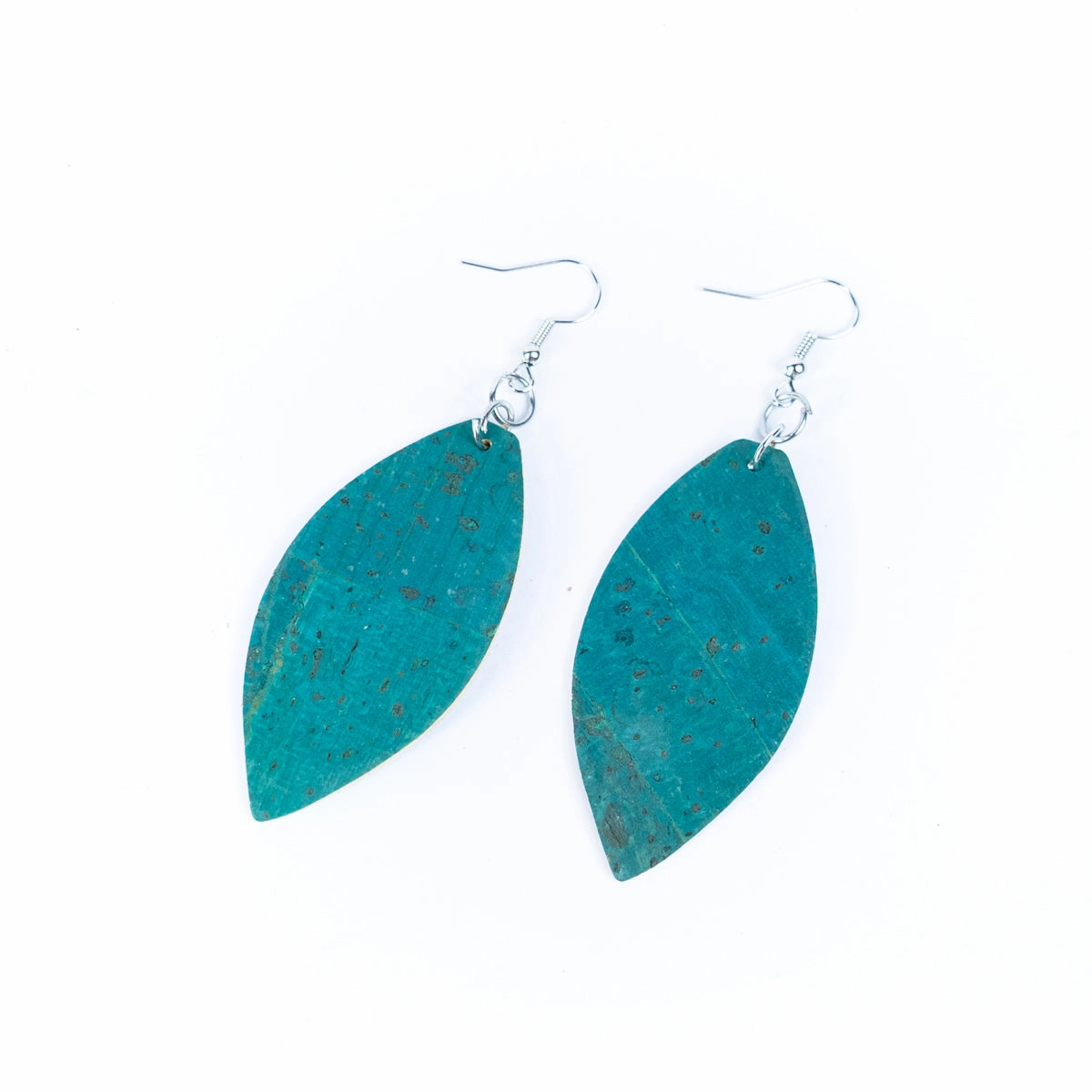 Natural cork fabric three colors handmade women's earrings -ER-194-MIX-3big
