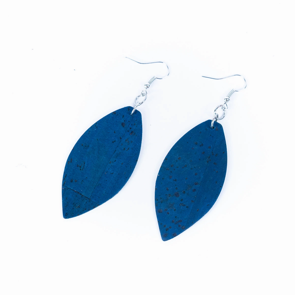 Natural cork fabric three colors handmade women's earrings -ER-194-MIX-3big