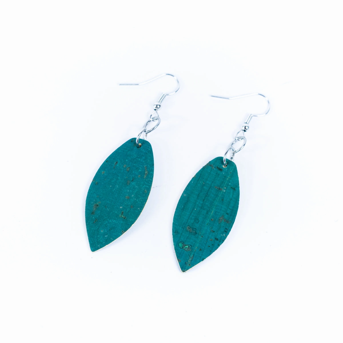 Natural cork fabric three colors handmade women's earrings -ER-195-MIX-3small