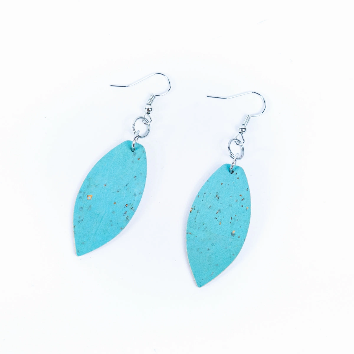 Natural cork fabric three colors handmade women's earrings -ER-195-MIX-3small