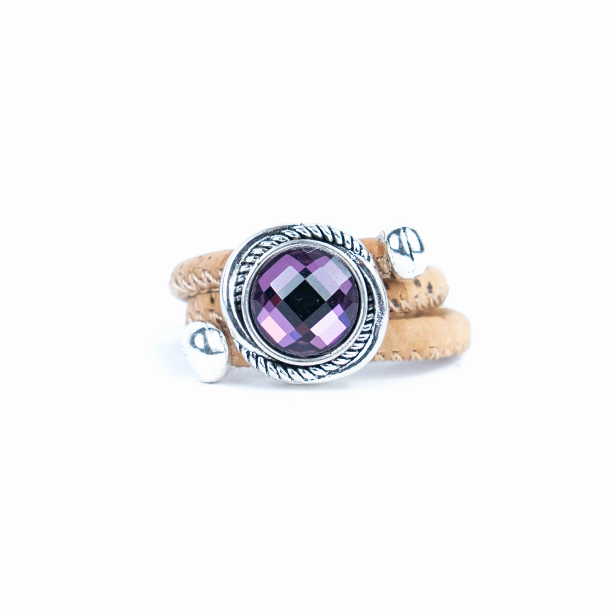 Natural cork handmade fashion ring for women RW-030-MIX-10