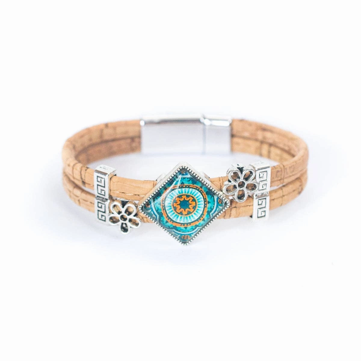 Natural Cork Handmade Women's Bracelet BR-480-5