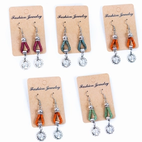 Natural Handmade Cork small spear Earrings for Women-ER-160-MIX-5