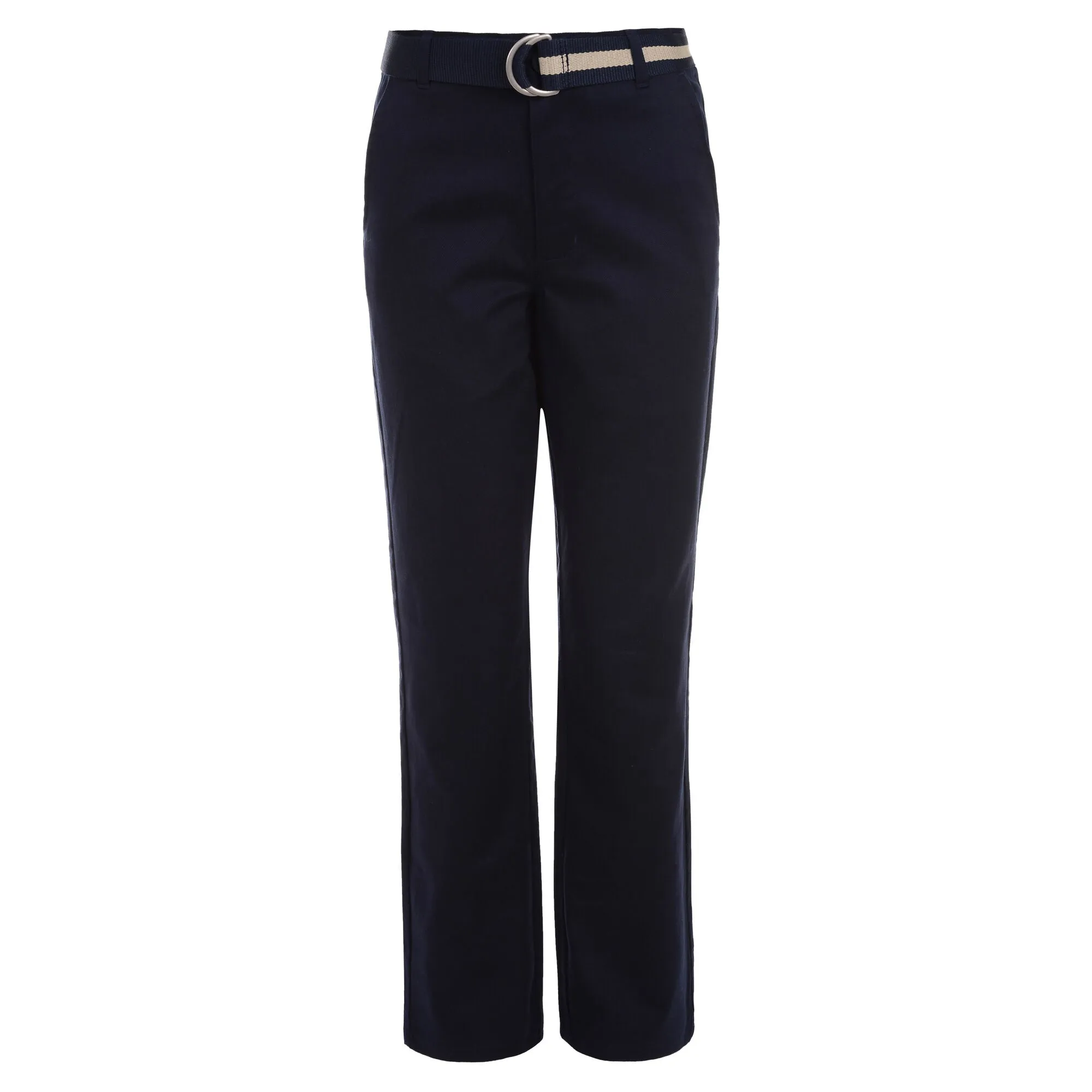 Nautica Boys' Husky Stretch Waist Belted Pants Workshirt Blue Nautica