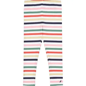 Nautica Girls' Striped Legging (7-16) White Nautica