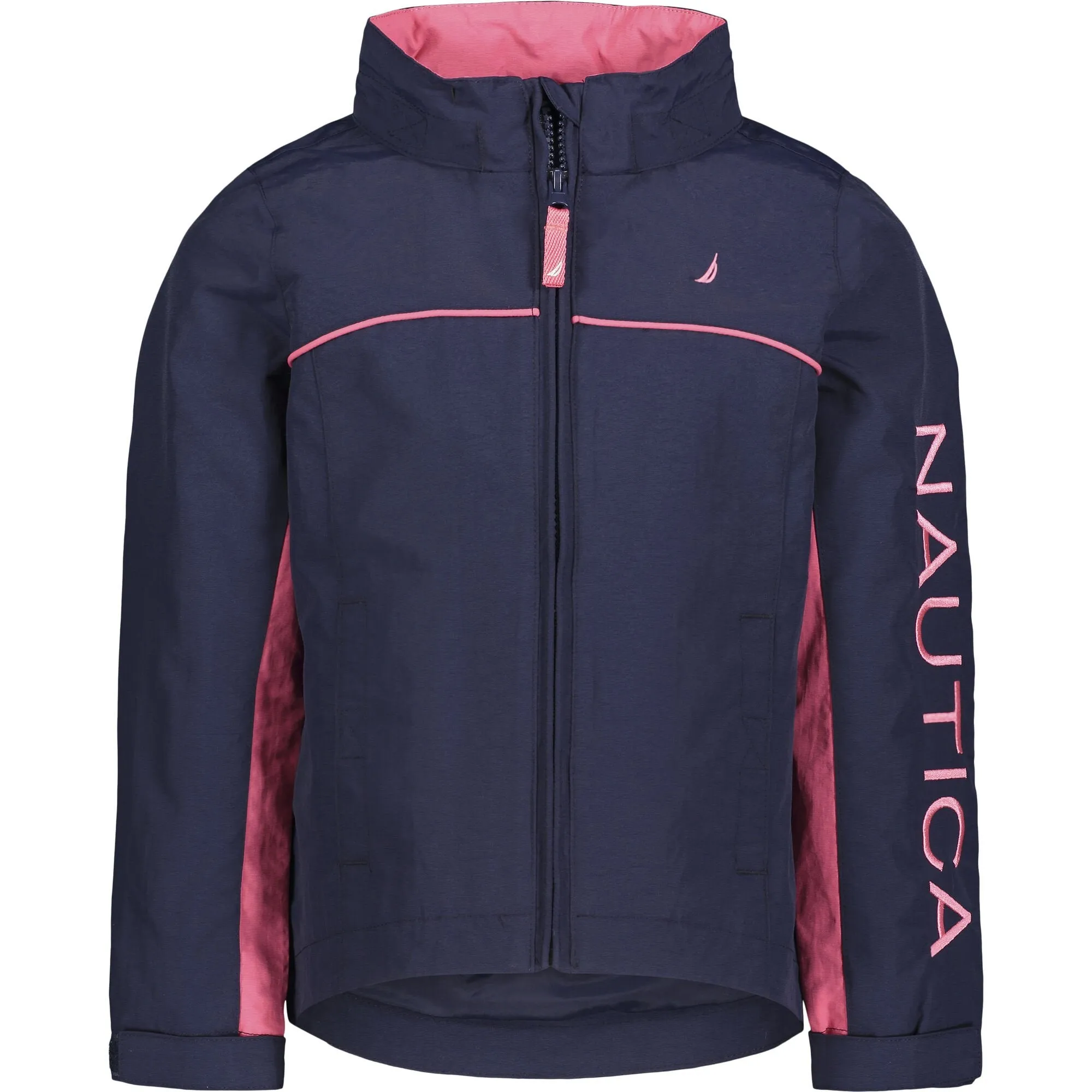 Nautica Girls' Water-Resistant J-Class Jacket (7-20) Navy Nautica