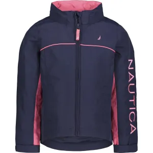 Nautica Girls' Water-Resistant J-Class Jacket (7-20) Navy Nautica