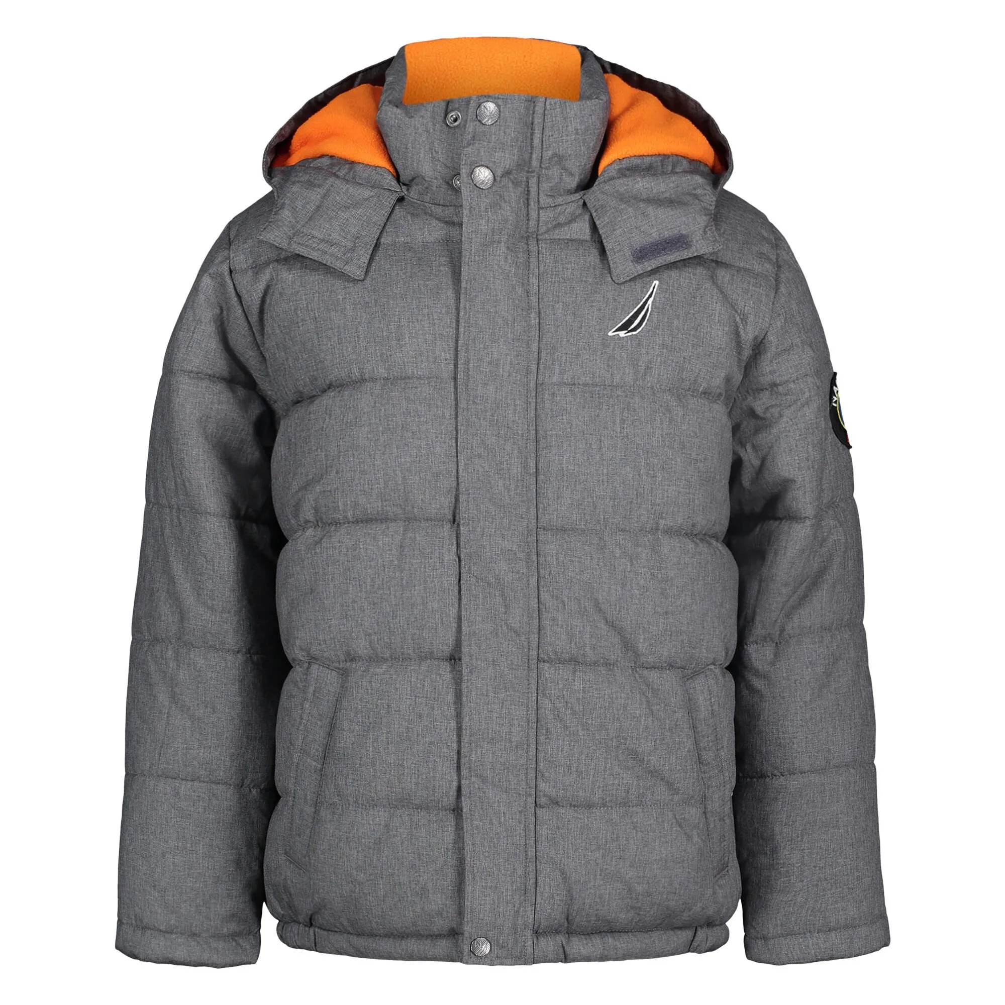 Nautica Little Boys' Solid Bubble Jacket Grey Heather Nautica