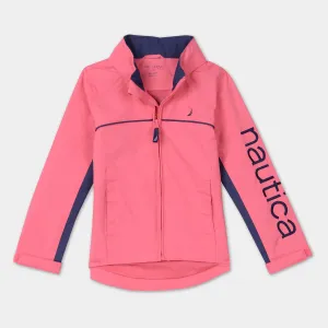 Nautica Little Girls' Water-Resistant J-Class Jacket (4-6X) Fancytail Fuschia Nautica