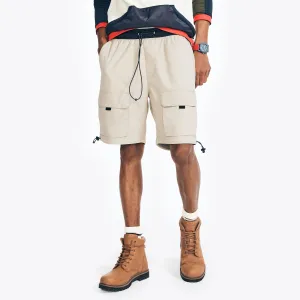 Nautica Men's 8.5" Mixed Media Ripstop Cargo Short Sail White Nautica