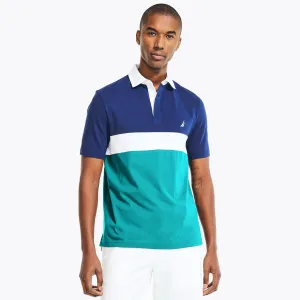 Nautica Men's Big & Tall Classic Fit Colorblock Polo Blue Depths Nautica