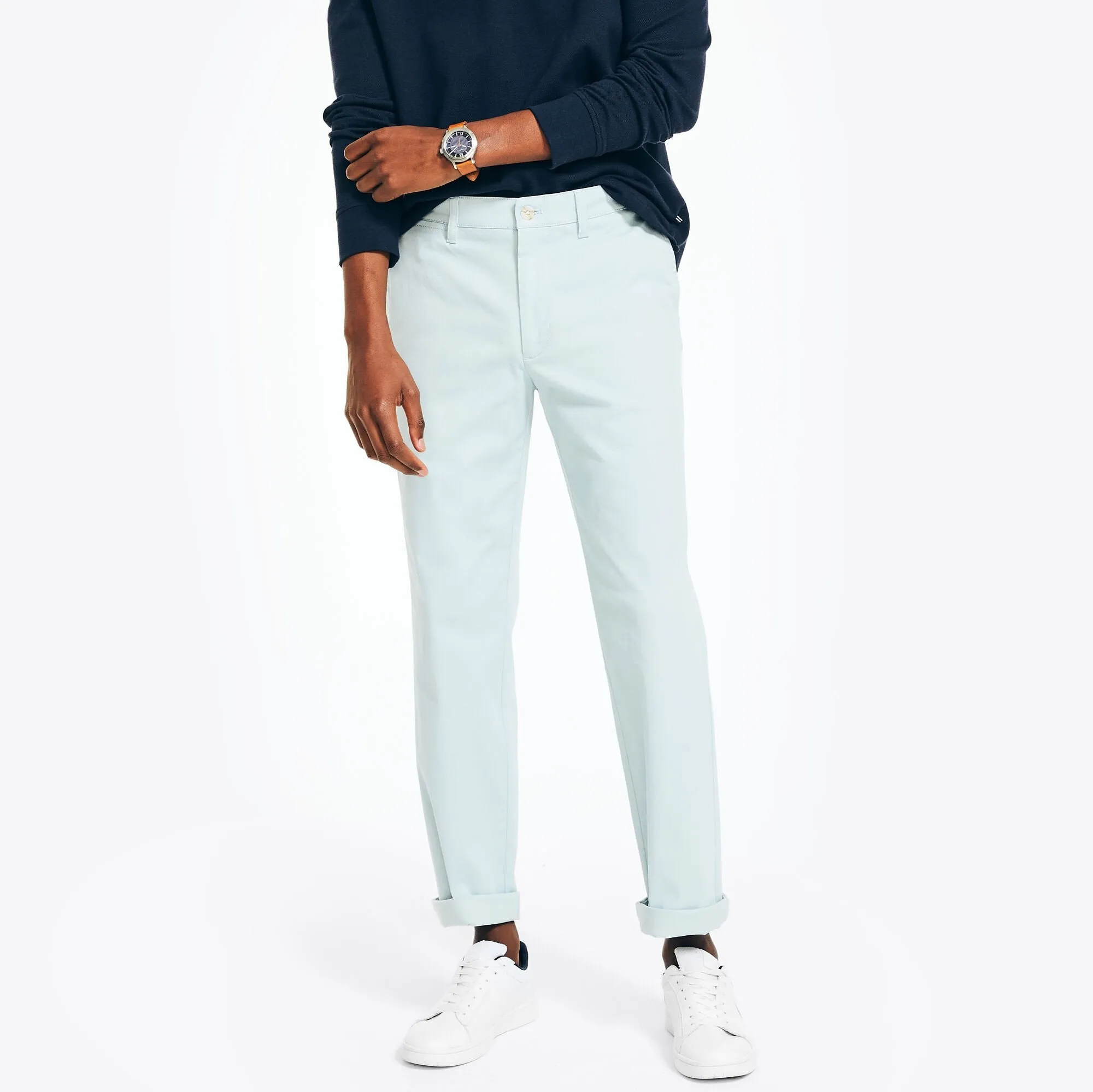 Nautica Men's Classic Fit Twill Pant Crest Blue Nautica