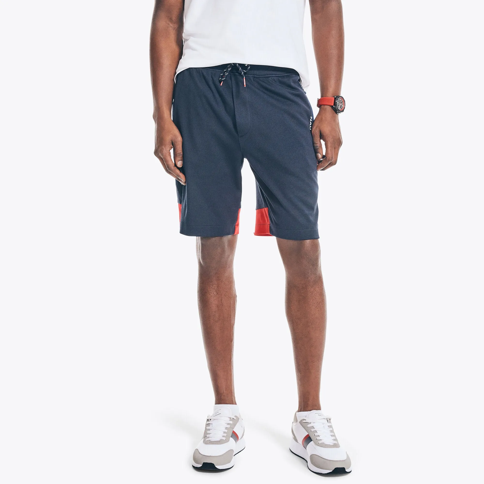 Nautica Men's Competition Sustainably Crafted 9" Colorblock Short Navy Nautica