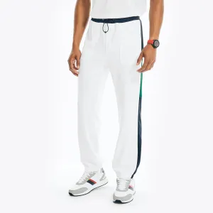 Nautica Men's Competition Sustainably Crafted Colorblock Jogger Bright White Nautica