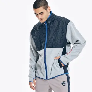 Nautica Men's Competition Sustainably Crafted Full-Zip Jacket Grey Heather Nautica