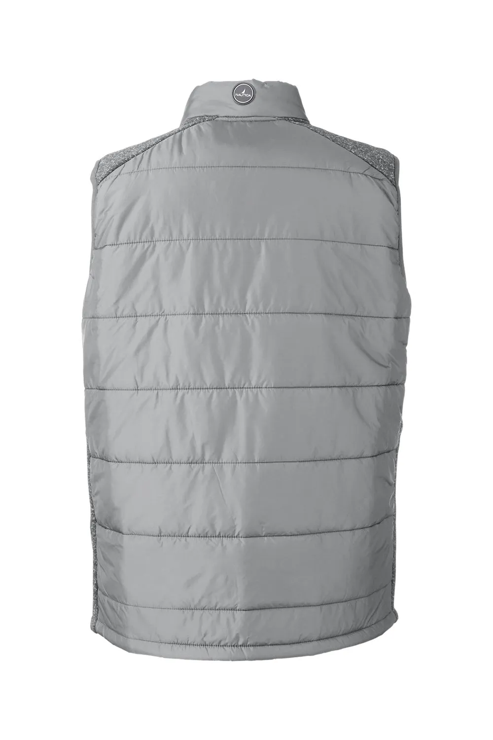 Nautica Mens Harbor Water Resistant Full Zip Puffer Vest - Graphite Grey/Heather Graphite Grey  BEST on sale Clothing Nautica